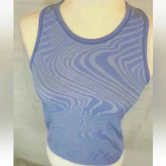 Athleta Momentum Seamless Stretch Racerback Tank Top Periwinkle Athletic Size L - Picture 2 of 13